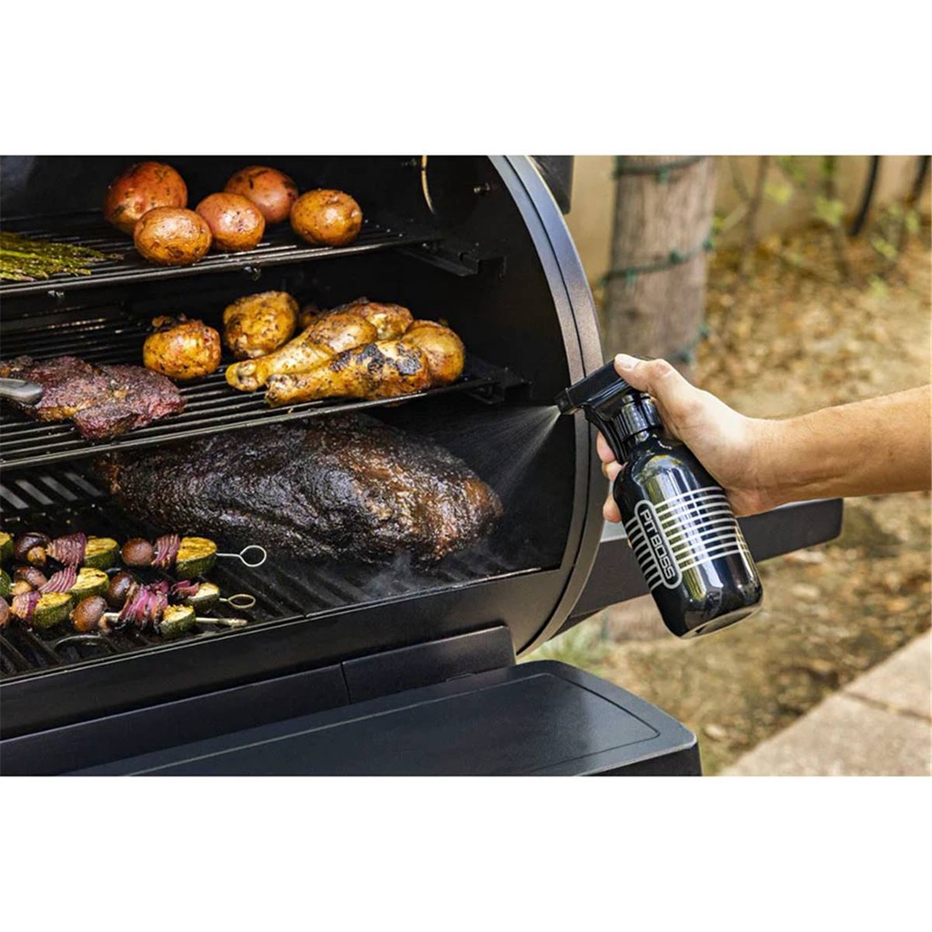 PIT BOSS - NEW! PB BBQ Pit Master Kit (inclus: Griffe à viande x2, Pince à membrane de RIB, Thermomètre à viande sans fils , 10 gants en nitrile, bouteille à spray,  couteau à Brisket, et son étui, couteau à découper x2 et étuis 