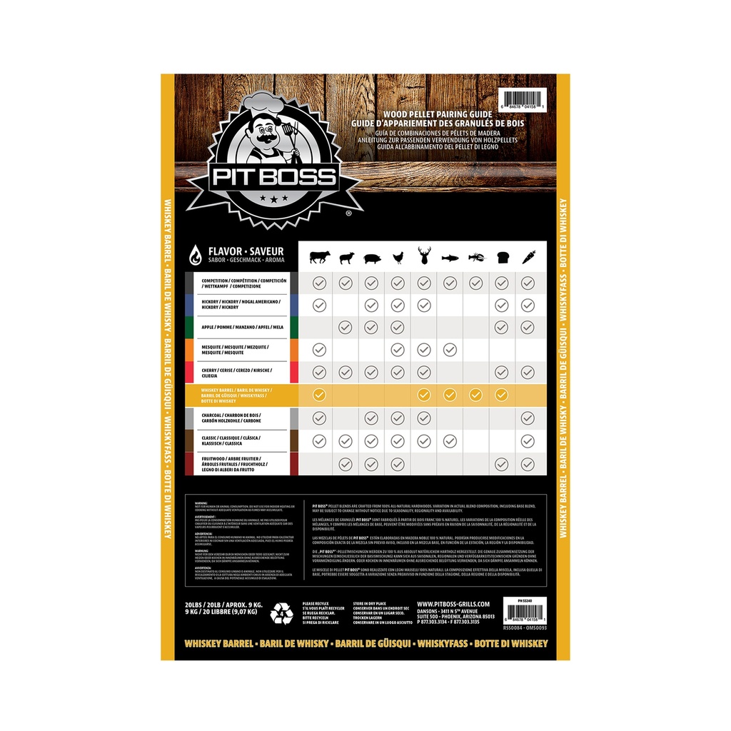 Pit Boss - 9kg - Whiskey Blend