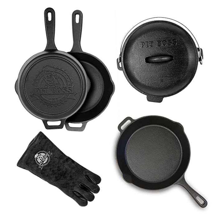 Pit Boss - SET DE 6 CASSEROLES EN FONTE - Starter Kit