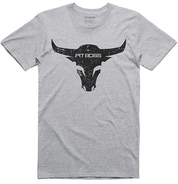 Pit Boss - Bull T-Shirt, Grey Heather - Men's SM 