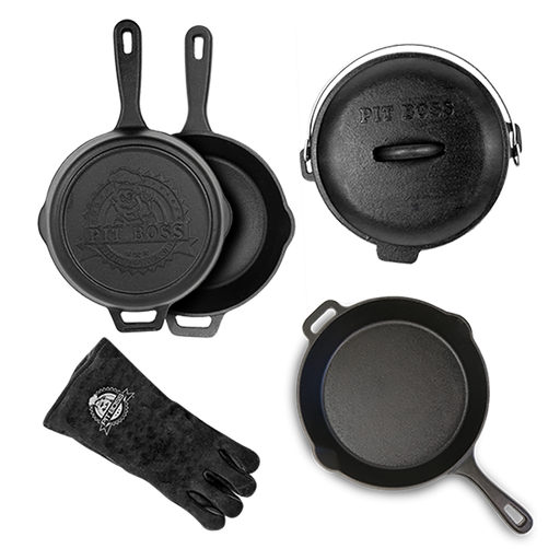 [40266] Pit Boss - SET DE 6 CASSEROLES EN FONTE - Starter Kit
