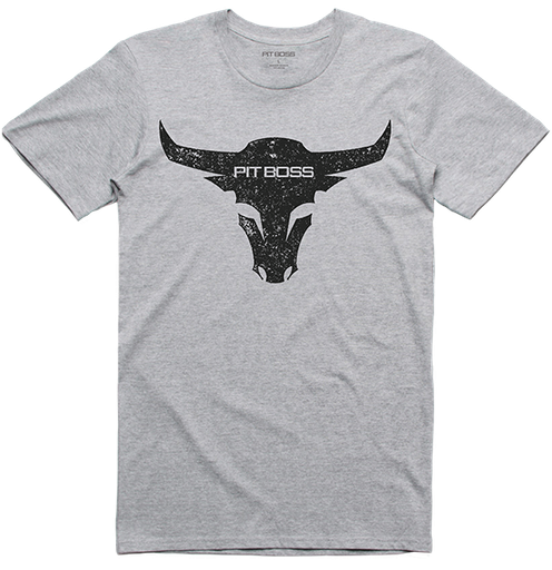 [40530] Pit Boss - Bull T-Shirt, Grey Heather - Men's SM 